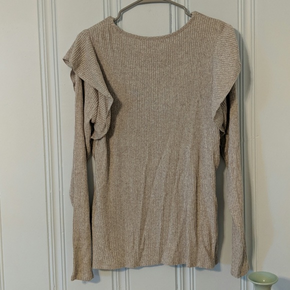 Lucky Brand Rib Ruffle Top - Picture 4 of 7